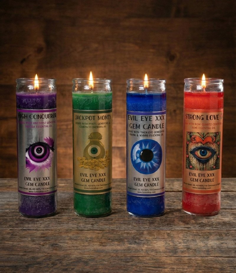 Gemstone candles