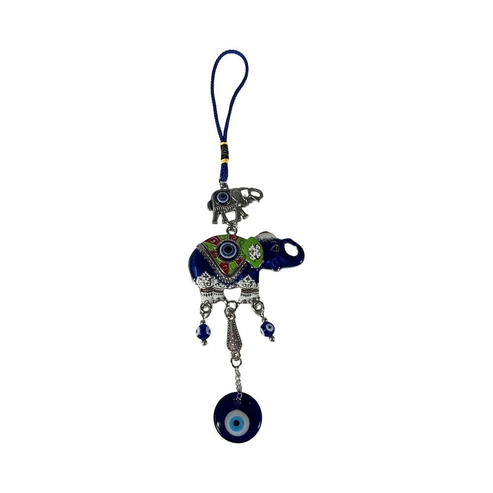 Lucky Elephant / Eye of Protection Hanging Talisman