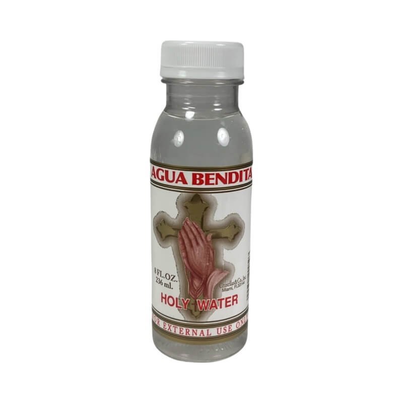Holy Water with Praying Hands 8 oz