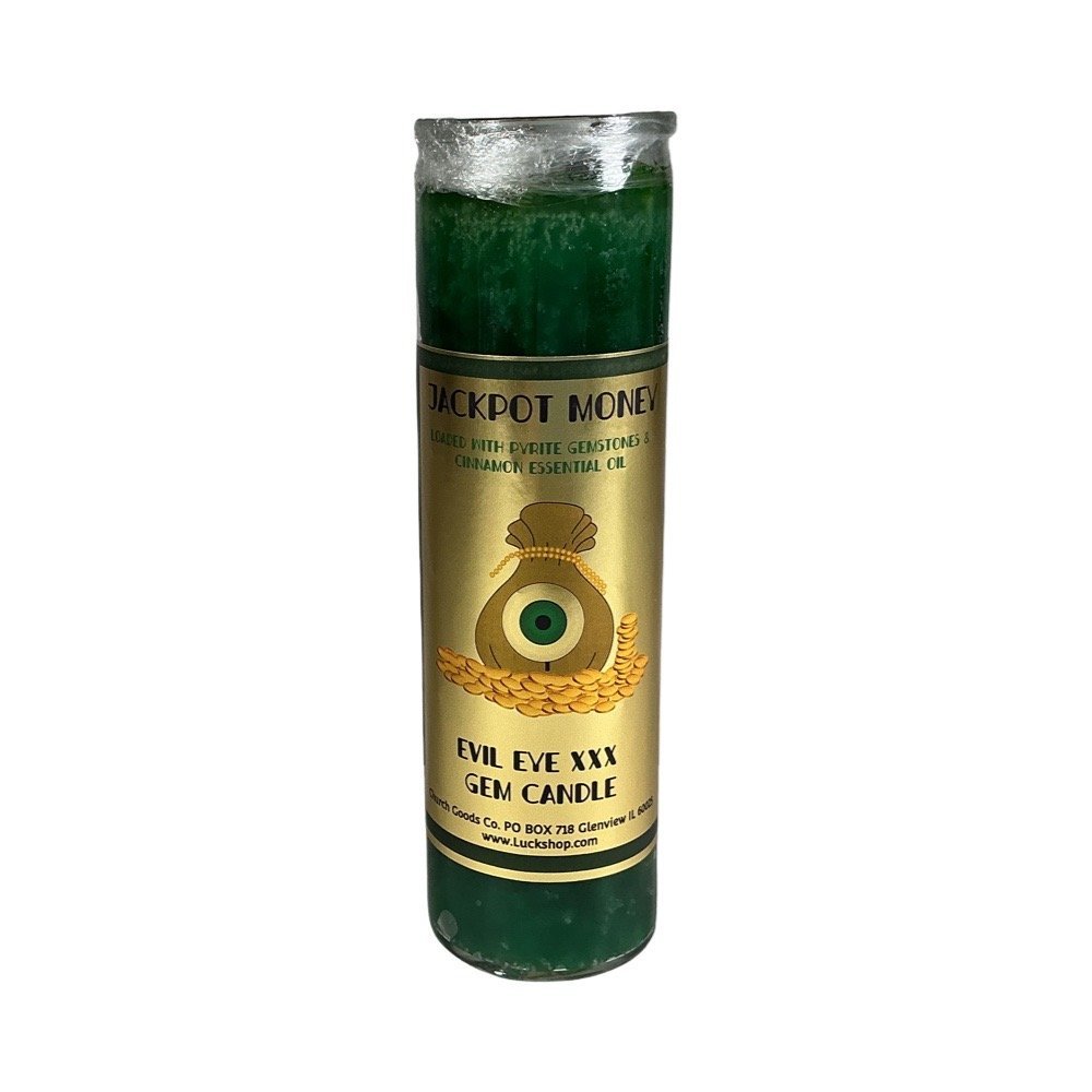 7 Day Jackpot Money Evil Eye XXX "Gemstone" Candle (Pyrite)