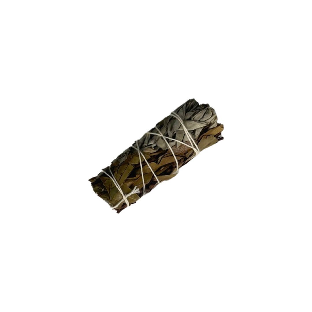 White Sage &amp; Bay Leaf Smudge Stick 4"