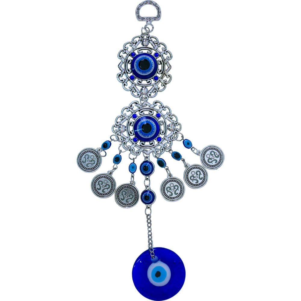 Triple Power: Road Opener/Prosperity/Spell Breaker- Double Eye Hanging Talisman 9"