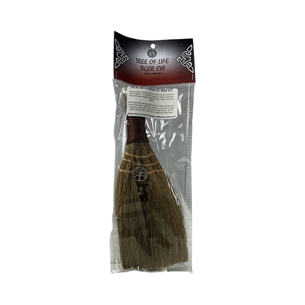 Wicca Broom- Tree of Life w/ Tiger Eye